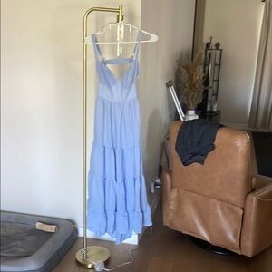 Light Blue Sleeveless Maxi Dress